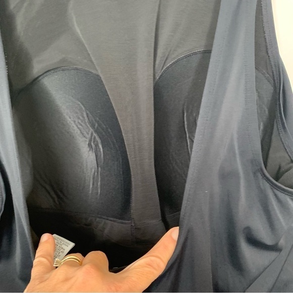 Jessica London Womens Black One Piece Bathing Suit 26? Plus Size Ruched Sides - Picture 5 of 6